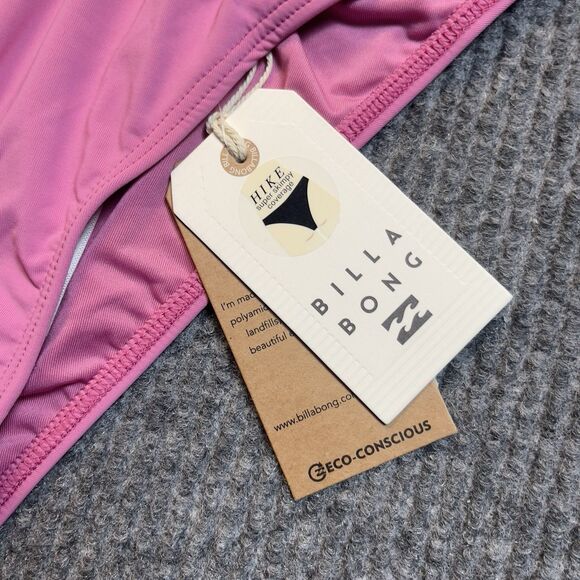 Billabong Small Bikini Bottom Sol Searcher Hike Super Skimpy Coverage Berry Pink - Picture 5 of 10